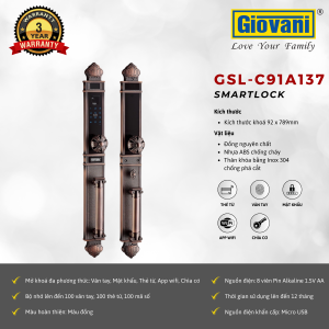 KHÓA VÂN TAY THÔNG MINH GSL-C91A137