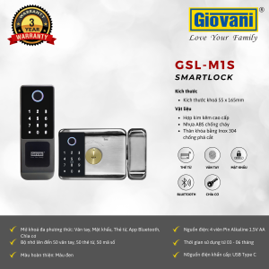 KHÓA VÂN TAY CỬA CỔNG GIOVANI GSL-M1S