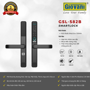 KHÓA VÂN TAY CỬA NHÔM GIOVANI GSL-582B