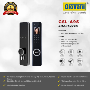 KHÓA VÂN TAY THÔNG MINH GIOVANI GSL-A9S