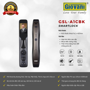 KHÓA VÂN TAY THÔNG MINH GIOVANI GSL-A1CBK